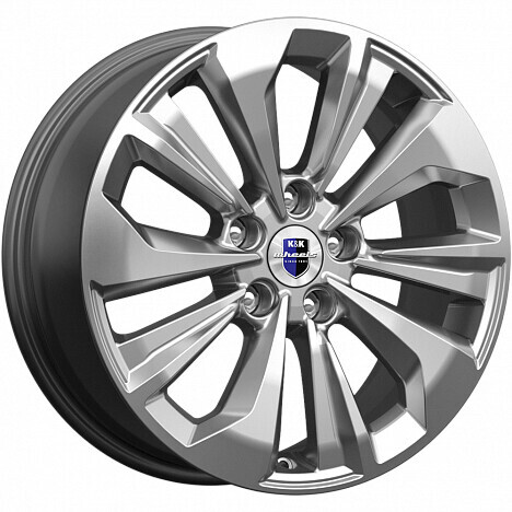 Диск K&K Авиор 17x7 5x114.3 ET45 DIA66.1 ДАРК ПЛАТИНУМ БРАЙТ