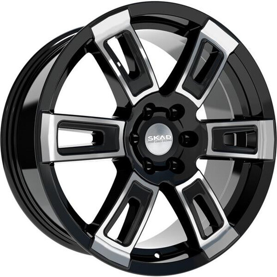 Диск Скад Тор 18x8 6x139.7 ET25 DIA106.1 АЛМАЗ-ЧЕРНЫЙ
