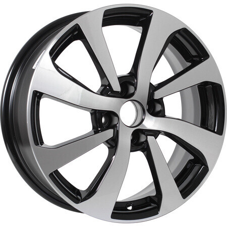 Диск Kdw Kd1640 16x6 4x100 ET37 DIA60.1 BLACK_FRONT_POLISHED