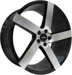 Диск Vissol V-080L 19x8.5 5x120 ET15 DIA74.1 BLACK-WITH-MACHINED-FACE