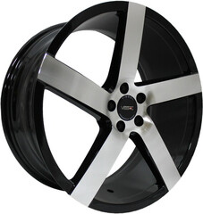 Диск Vissol V-080R 19x8.5 5x100 ET45 DIA57.1 BLACK-WITH-MACHINED-FACE