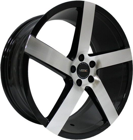 Диск Vissol V-080R 19x8.5 5x100 ET45 DIA57.1 BLACK-WITH-MACHINED-FACE
